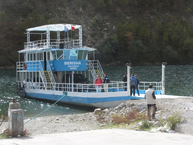 Ferry ride across Lake Koman