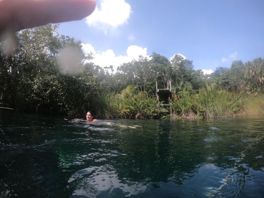 Sprungturm, Cenote Escondido