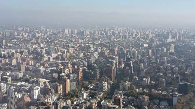 Constant haze over Santiago