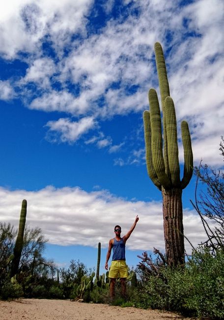 Selfie with my phone - big cactus
