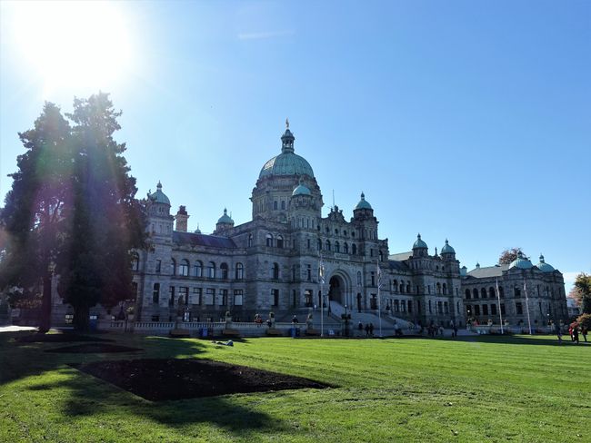 Die British Columbia Parliament Buildings, Sitz der Legislativversammlung von BC.