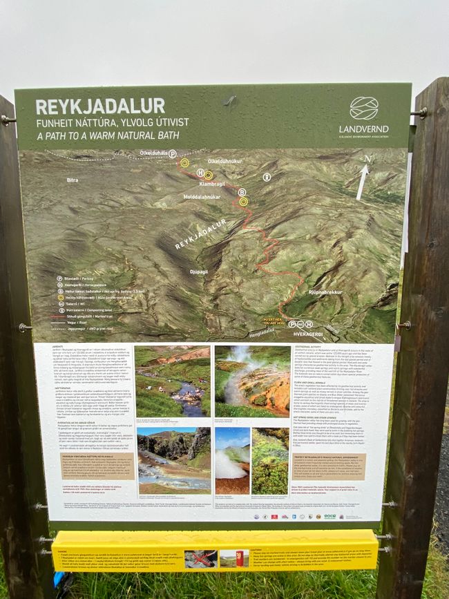 Das Reikjadalur Tal/Baden i. Fluss