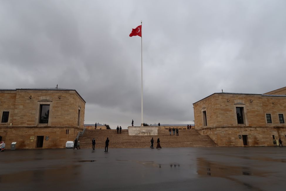 The 34-meter-high flagpole of the Anitkabir