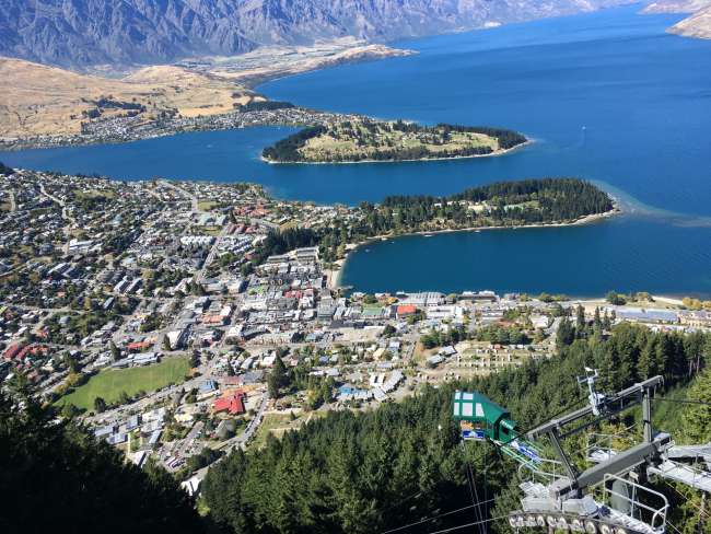 View from the mountain in Queenstown 
