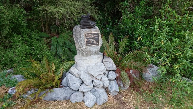 Memorial stone in Arthur's Pass Village
