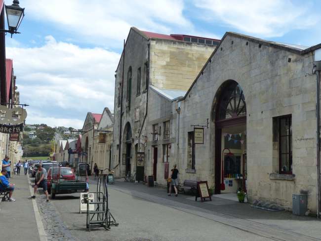 Old storage buildings made of limestone