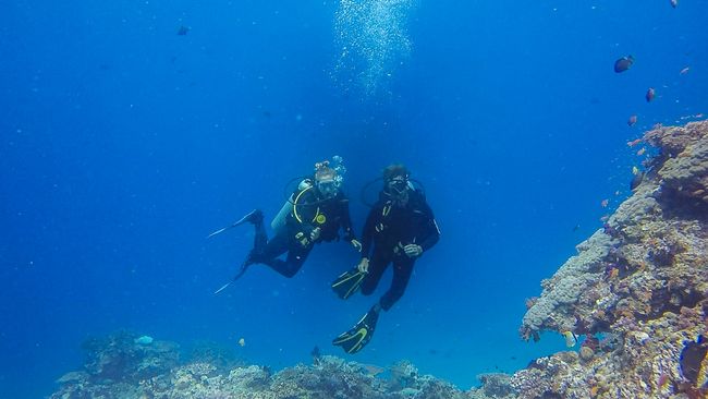 another diving photo of the two of us - thanks for taking the picture Ramona