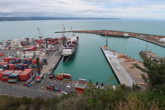 Bluff Lookout - Napier's freight harbor