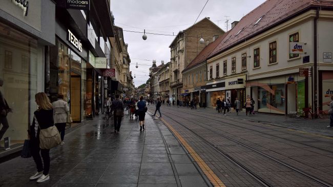 shopping street in Zagreb