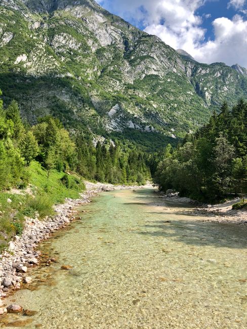 The Soča by the site