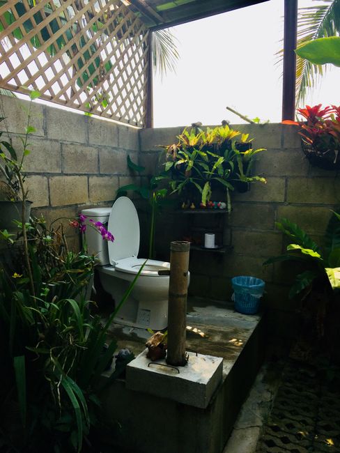 Die beste Toilette in ganz Thailand mit Aussicht auf die Reisfelder