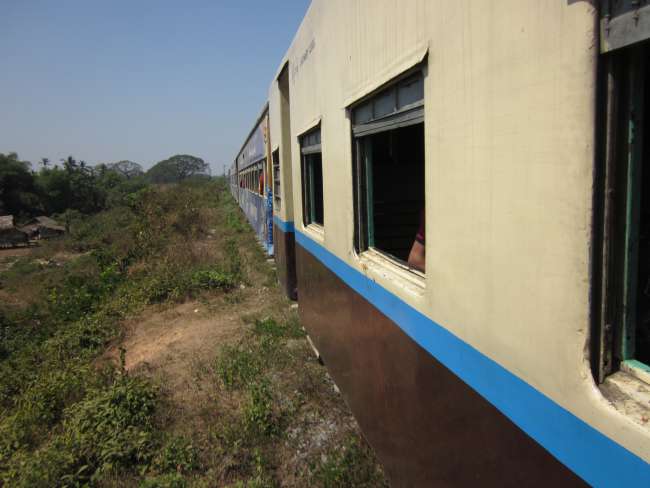 Returning to Yangon by train