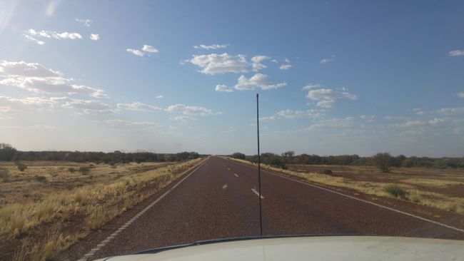 Outback Road towards Uluru