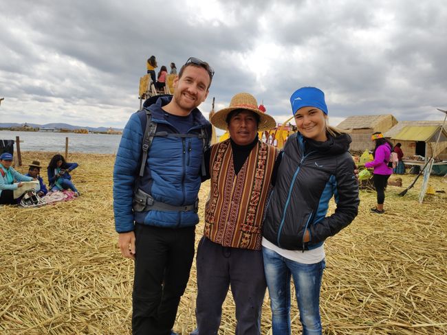 Locals on the Uros reed islands