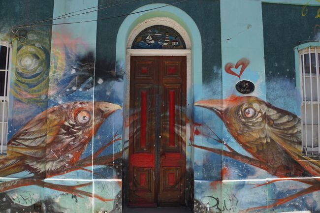 Streetart wird in Valparaiso gern geduldet