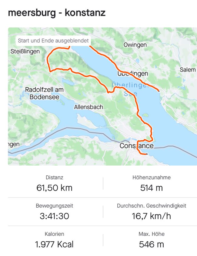 meersburg - konstanz 60km