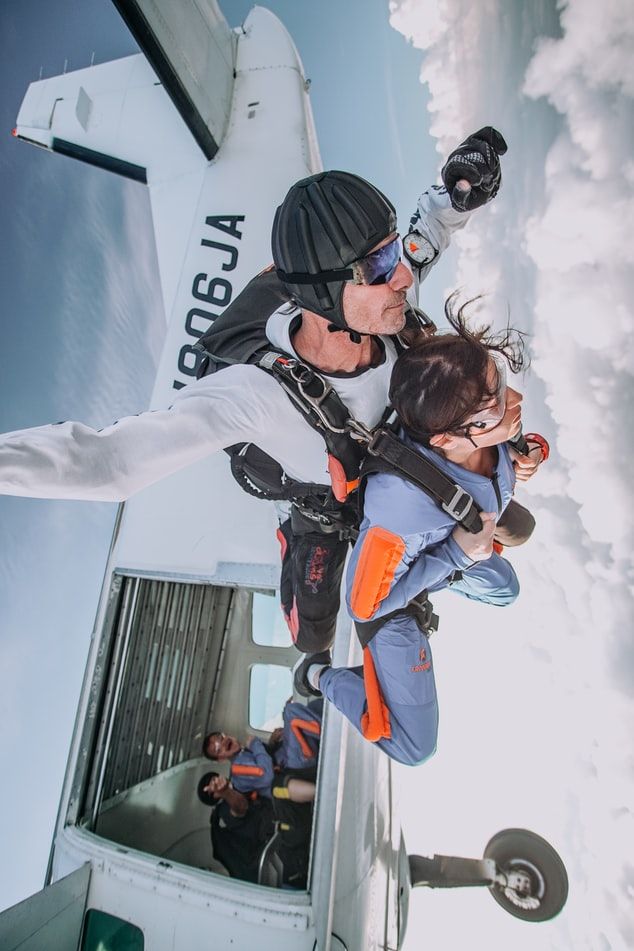 Skydiving with an instructor