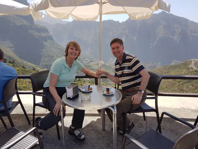 Coffee break with a view... high above Masca