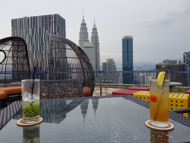 A rooftop bar is a great place to enjoy a delicious cocktail.. 