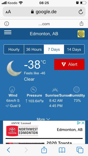 Cold, Colder, Edmonton...