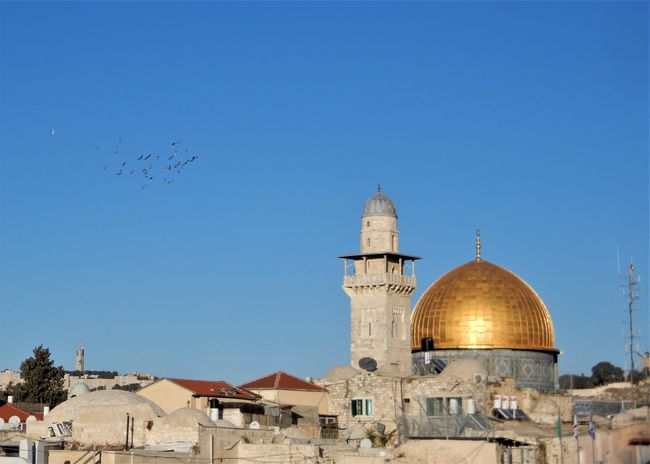 ... and with the Western Wall in the twilight