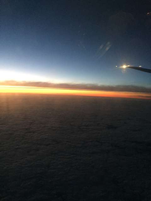 Sunrise just before Buenos Aires 