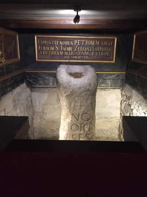 Stone of the boat that brought the body of Saint James to Padron