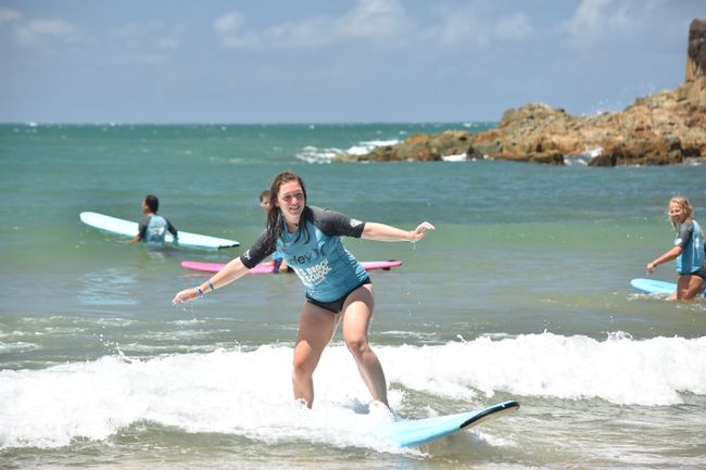 Yup, I stood up! Looking forward even more to the surf camp in Byron Bay