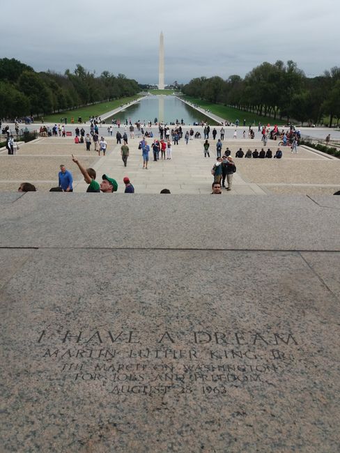 Blick vom Lincoln Memorial zum Washington Monument
