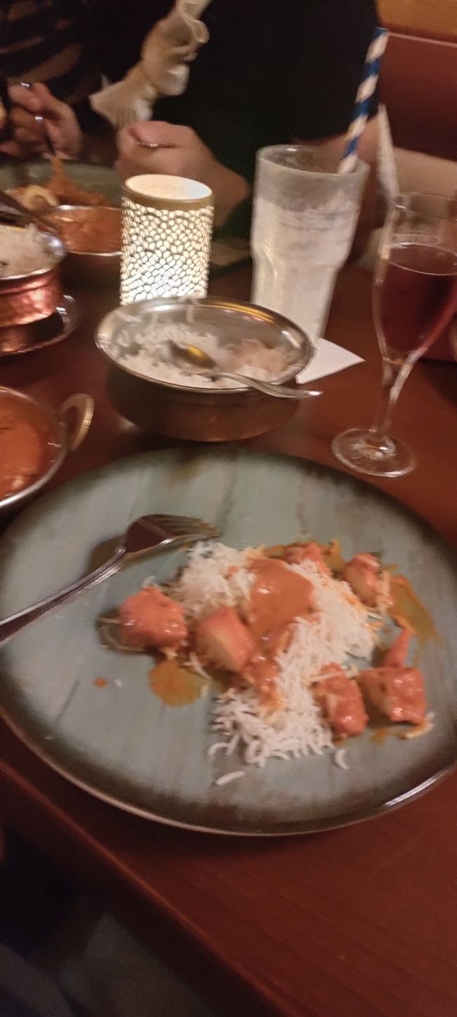 Dinner at the Indian restaurant