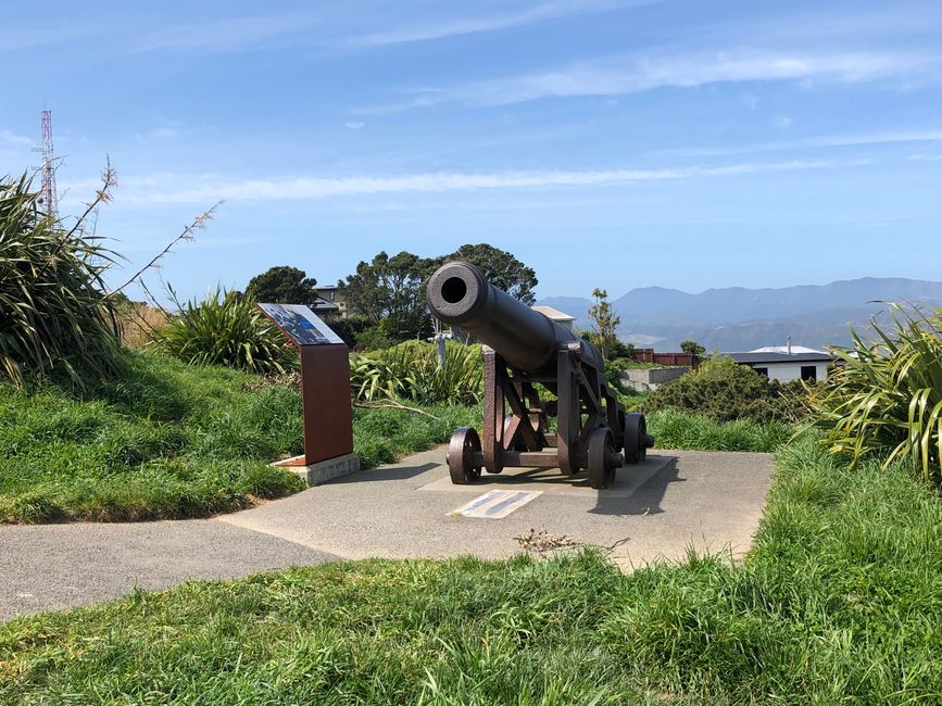 Die Kanone steht seit 1877 auf dem Berg.  