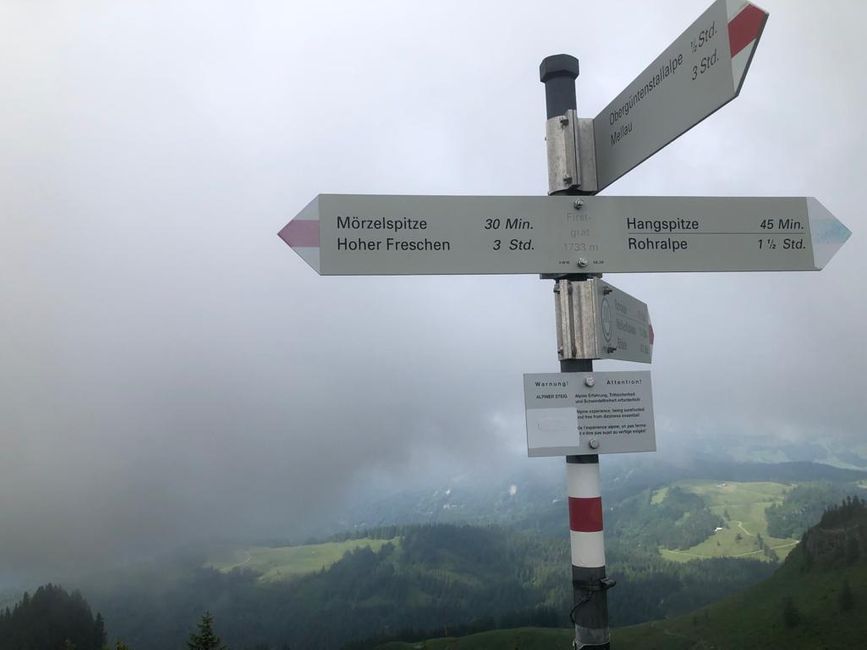 Training run from Gaißau to Mörzelspitze and further to Sattelalp