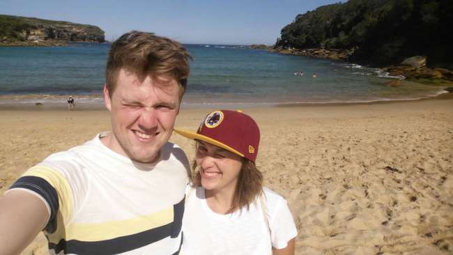 At the beach in front of Sydney