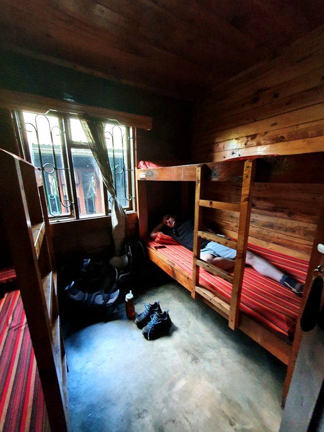 Unser Schlafplatz in der Miriakamba Hut