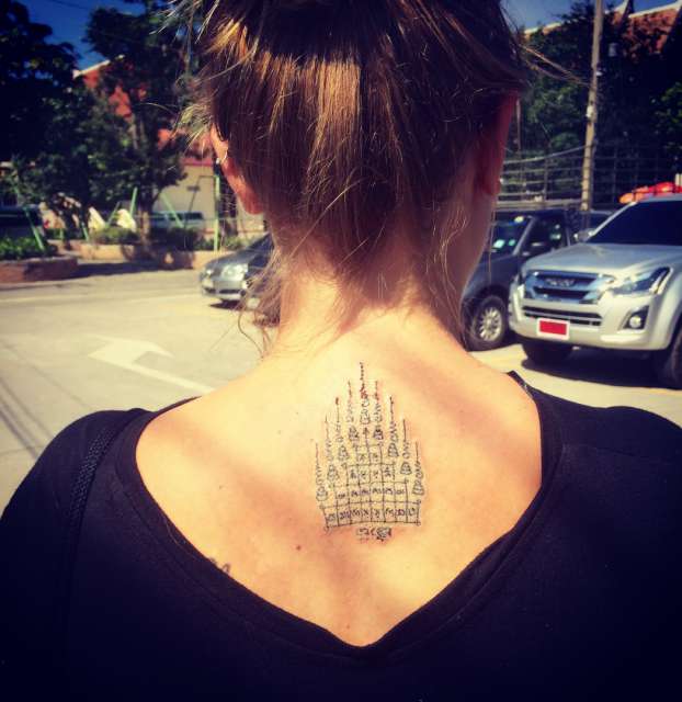 My sacred tattoo (Sak Yant) in Wat Bang Phra!!!