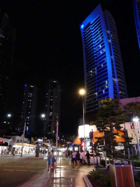 Nighttime city view
