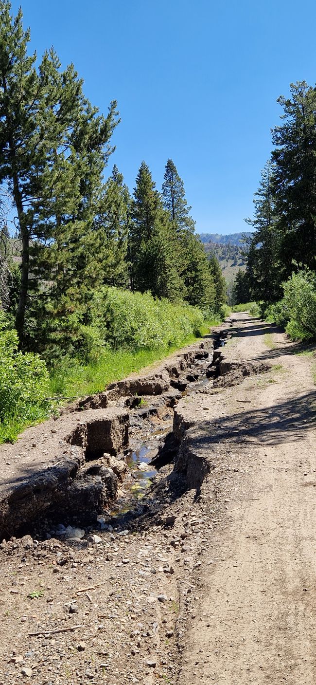 Riding from Featherville to Custer (Gold mining) north of Sunbeam