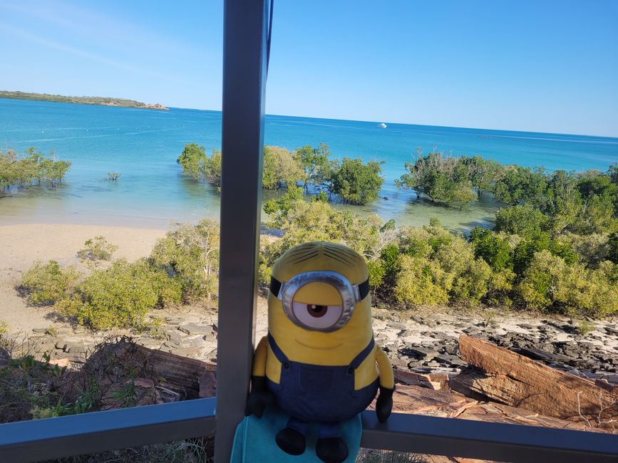 Stuart enjoys views at Cygnet Bay Pearl Farm 