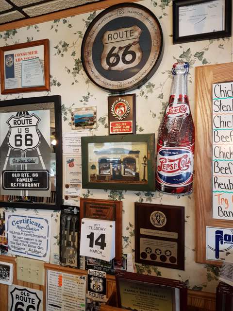 Decoration in the Old Route 66 Family Restaurant 