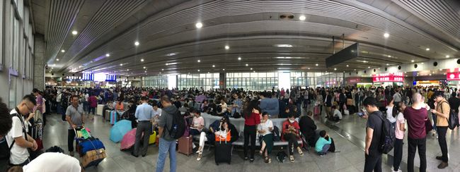 One of the 12 waiting halls at Shanghai Station.