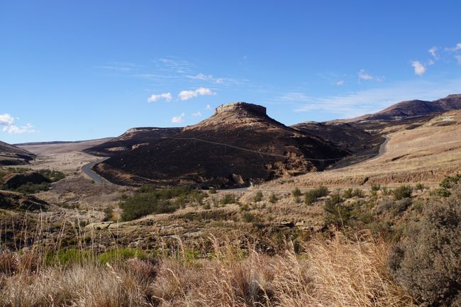 The village of Clarens in the Drakensberg Mountains