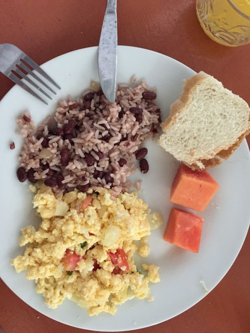 Typical breakfast in Nicaragua