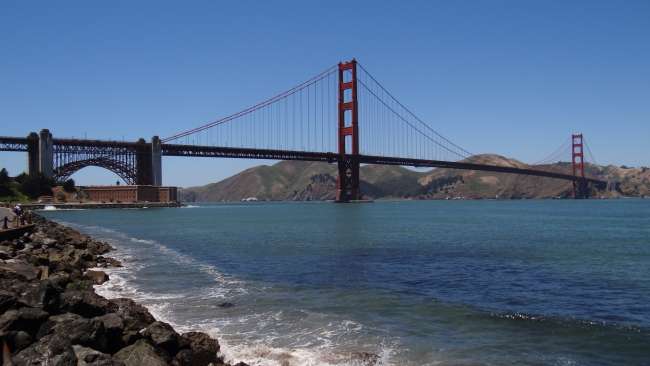 Die Golden Gate Bridge bei herrlichem Sonnenschein