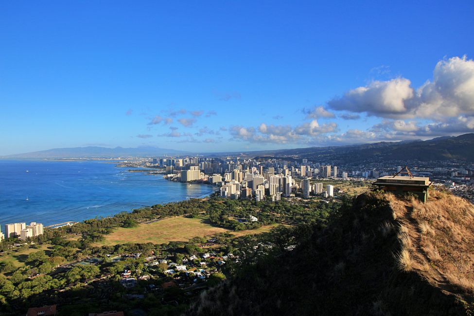 Ausblick von ganz oben auf Honolulu