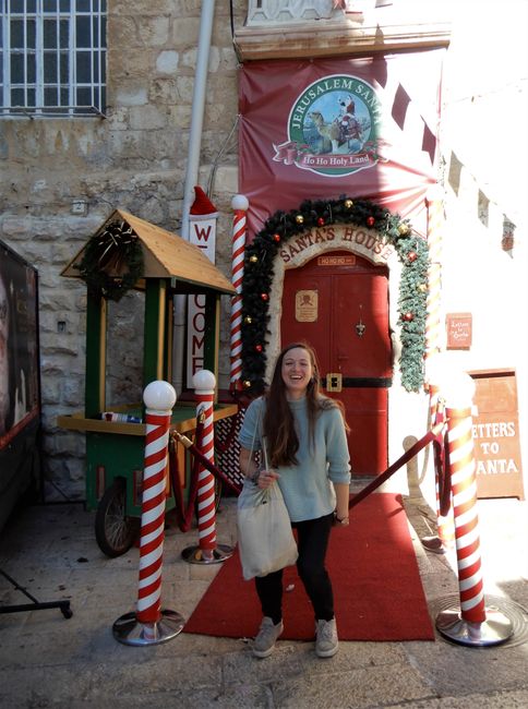 I already mentioned the Christmas decorations. Welcome to the Ho Ho Holy Land!