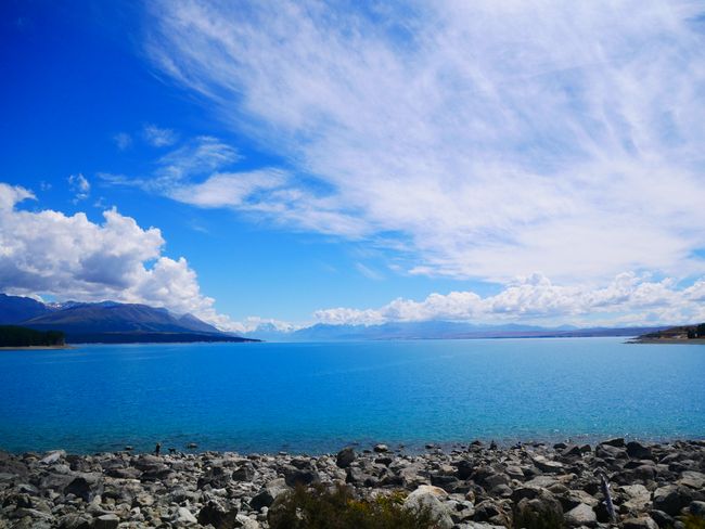 Lake Pukaki mit Mit Cook im Hintergrund