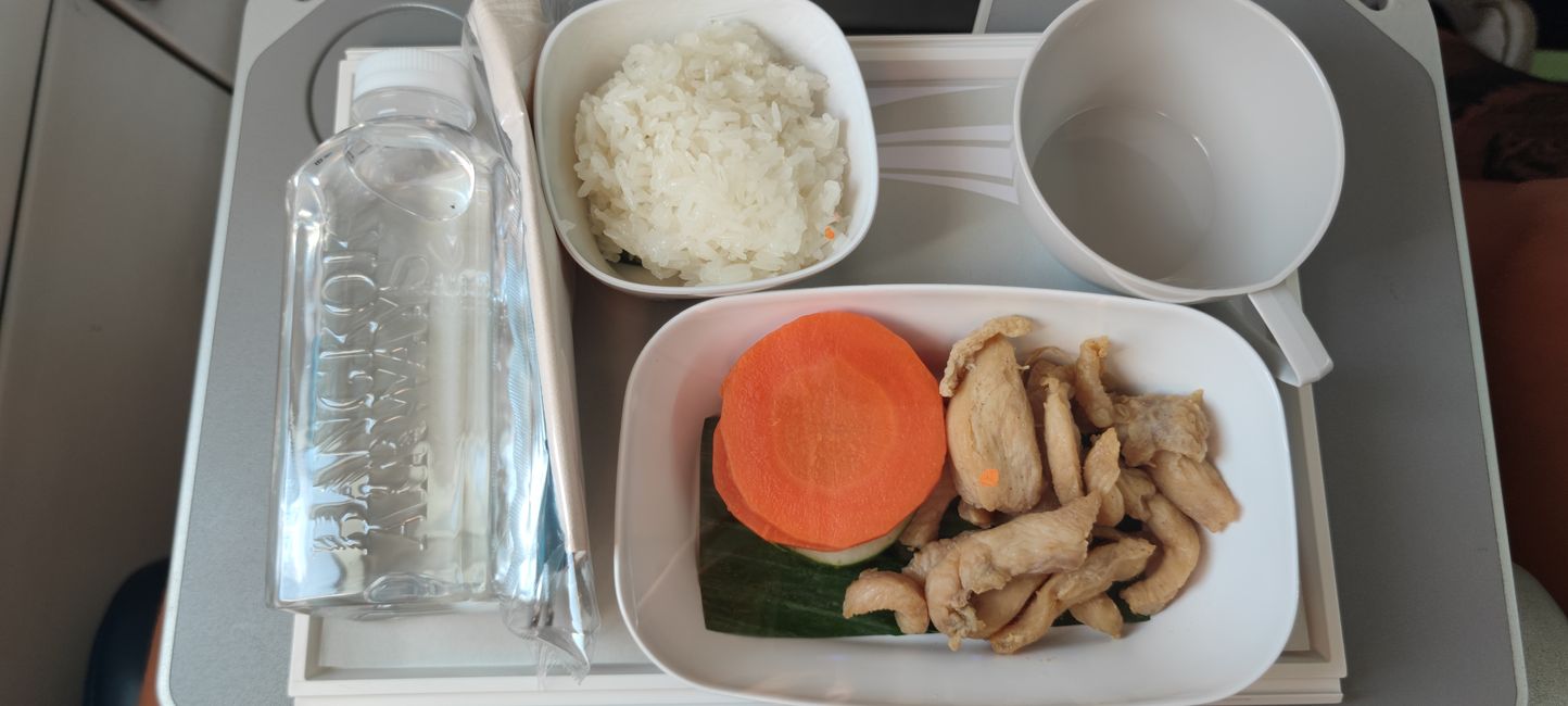 Essen im Flugzeug 