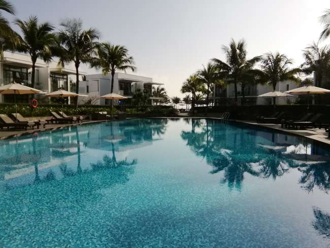 Unha das piscinas dos hoteis de Nha Trang