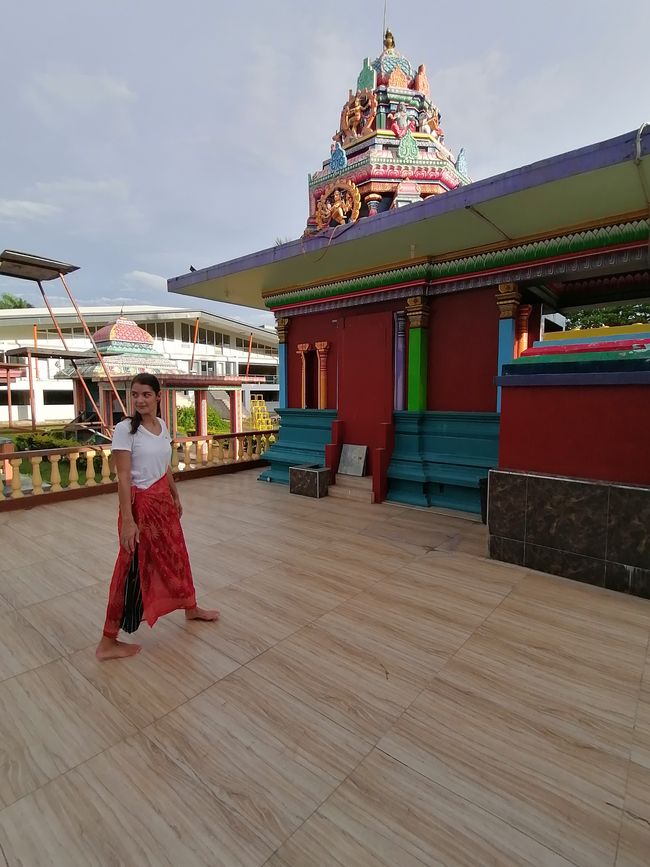 Anna posing in the temple