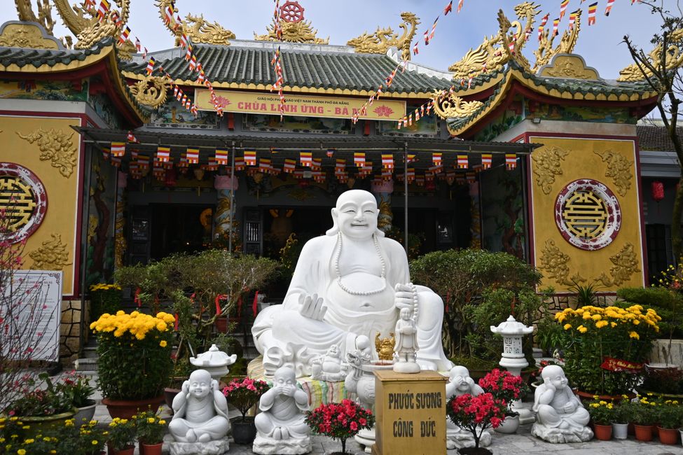 Linh Ung Pagoda with Happy Buddha